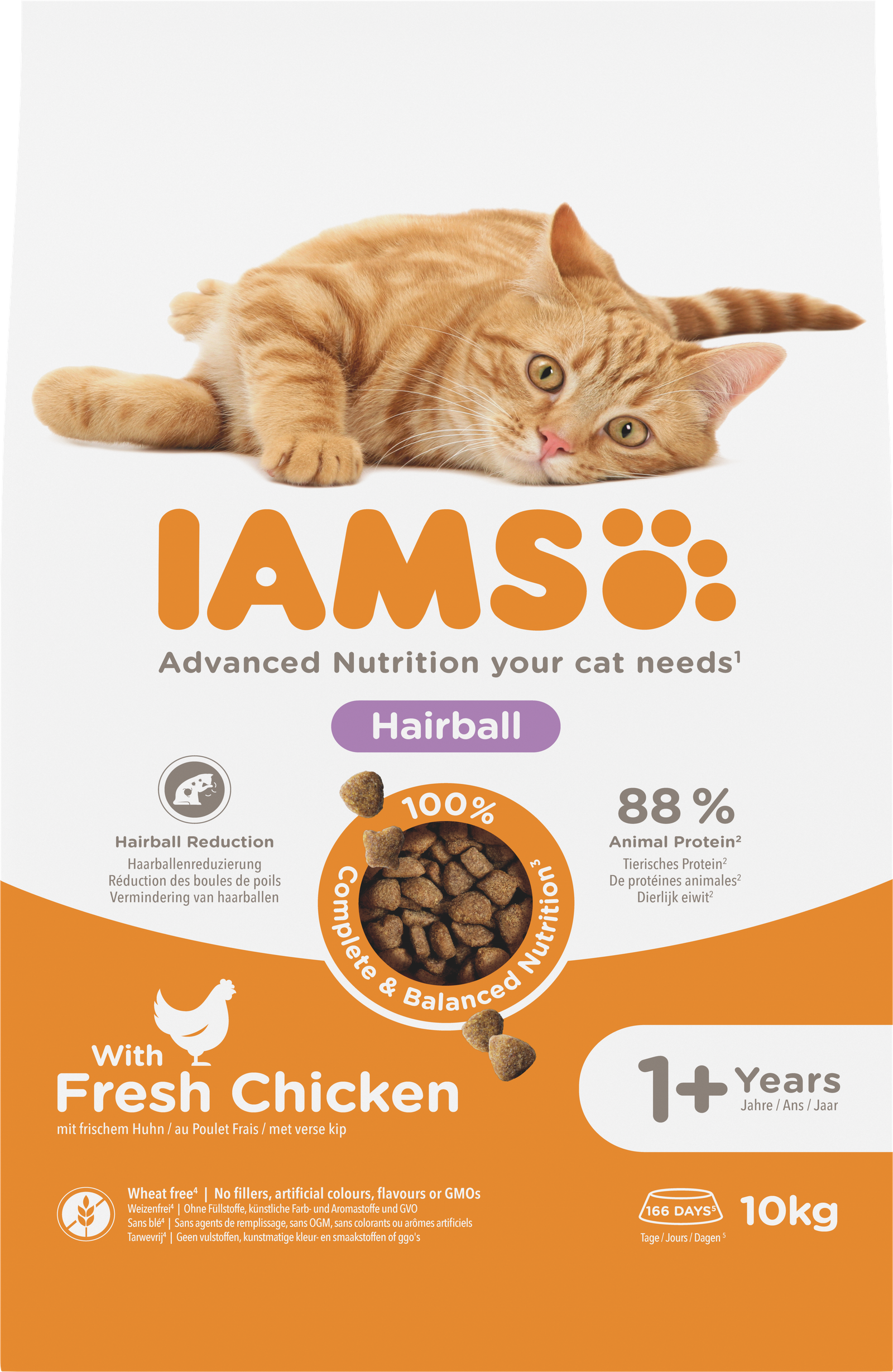 IAMS Hairball maistas katėms nuo plaukų gumuliukų 10kg