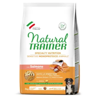 NATURAL TRAINER NT DOG SENSITIVE NO GLUTEN PUPPY&JUNIOR M/M SALMON (lašiša) 3kg.