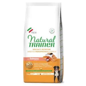 Sausas šunų maistas Natural Trainer Sensitive No Gluten Salmon, Lašiša 12kg