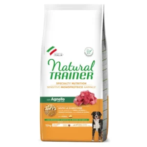NATURAL TRAINER Sausas šunų maistas Sensitive Adult M/M No Gluten LAMB (Ėriena) 12kg