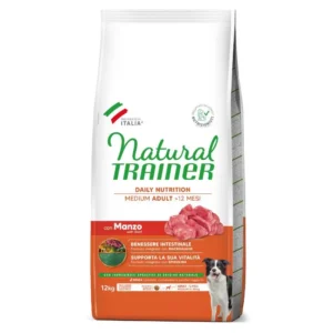 NATURAL TRAINER Sausas šunų maistas ADULT MEDIUM (Jautiena) 12kg