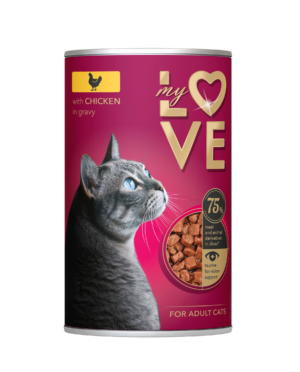 MY LOVE KONSERVAI KATĖMS SU VIŠTIENA PADAŽE 415g.