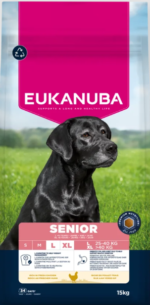 Eukanuba Life Care Senior L sausas maistas senyviems didelių veislių šunims su vištiena, 15 kg