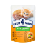 CLUB 4 PAWS PREMIUM Kačiukams Su vištiena padaže 0,80g.* 24vnt.