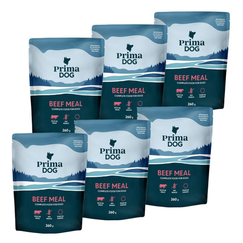 PRIMADOG Jautienos ėdalas 260g. * 16vnt.