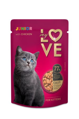 MY LOVE visavertis konservuotas ėdalas kačiukams 80g. * 24vnt.