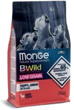Monge BWILD All Breeds Puppy&Junior sausas pašaras šuniukams su elniena 12 kg