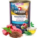 Ontario Adult Monoprotein Lamb ėrienos paštetas su rudaisiais ryžiais 400 g