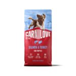 CARNILOVE ACTIVE Dog Salmon & Turkey Puppy sausas pašaras šuniukams 1,5kg. - 12kg.