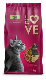 My Love visavertis sausas pašaras suaugusioms katėms su vištiena,jautiena ir daržovėmis 11kg
