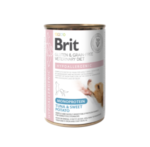 Brit GF Veterinary Diets konservuotas pašaras šunims Hypoallergenic Monoprotein Tuna 400g. x 6vnt