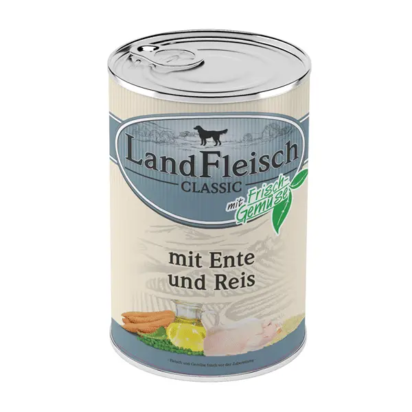 Landfleisch konservai šunims, antiena+ryžiai, 400g