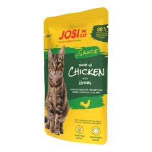JosiCat Rich in Chicken in Sauce, 85 g – konservai katėms su vištiena padaže